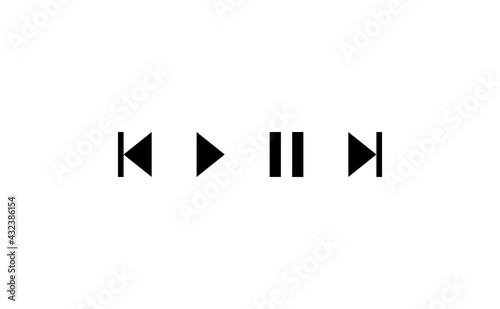 Free Download play pause button icon. Vector illustration. - GFXLoad