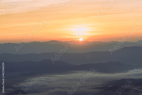 sunset in the mountains © adirak