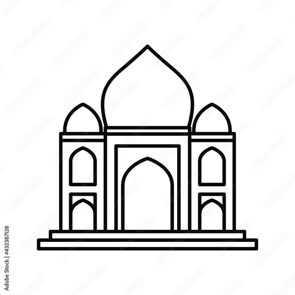 mosque icon. islamic mosque religious sign. Vector illustration. mosque icon. islamic mosque religious sign. Vector illustration.