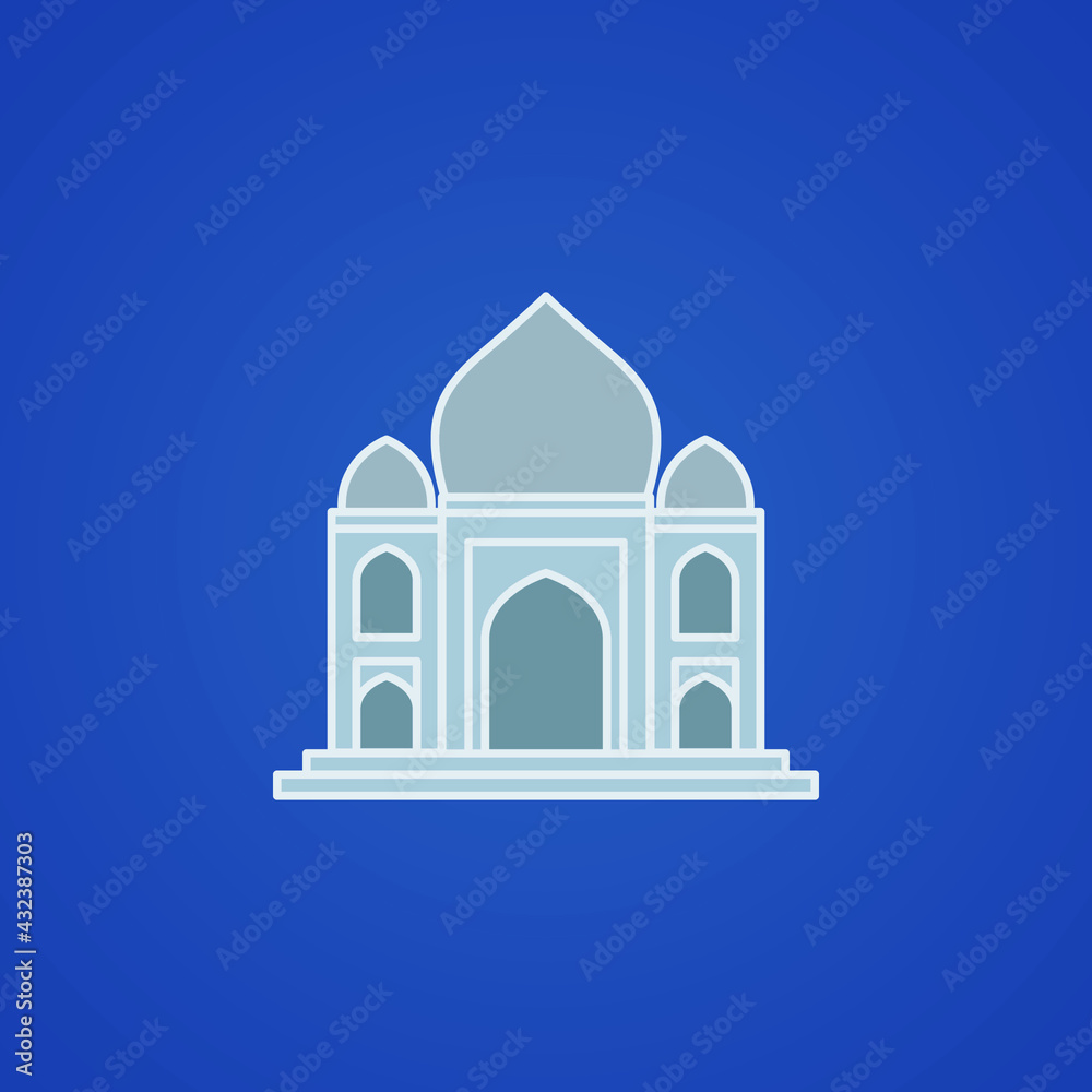 mosque icon. islamic mosque religious sign. Vector illustration.