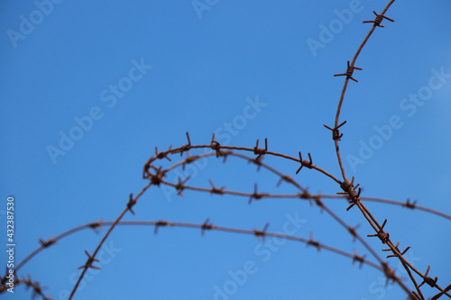 barbed wire fence fences barrier
