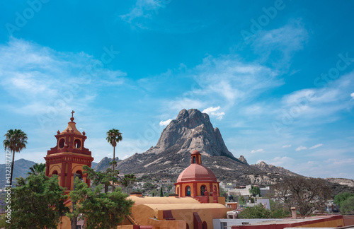 church of the peña del bernal in santiago de querétaro mexico, magical town