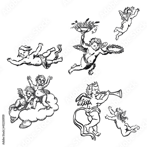 Cherubim angel stamps