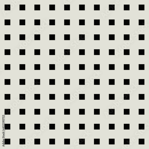 Mesh 10x10 squares. Vector same black squares pattern.