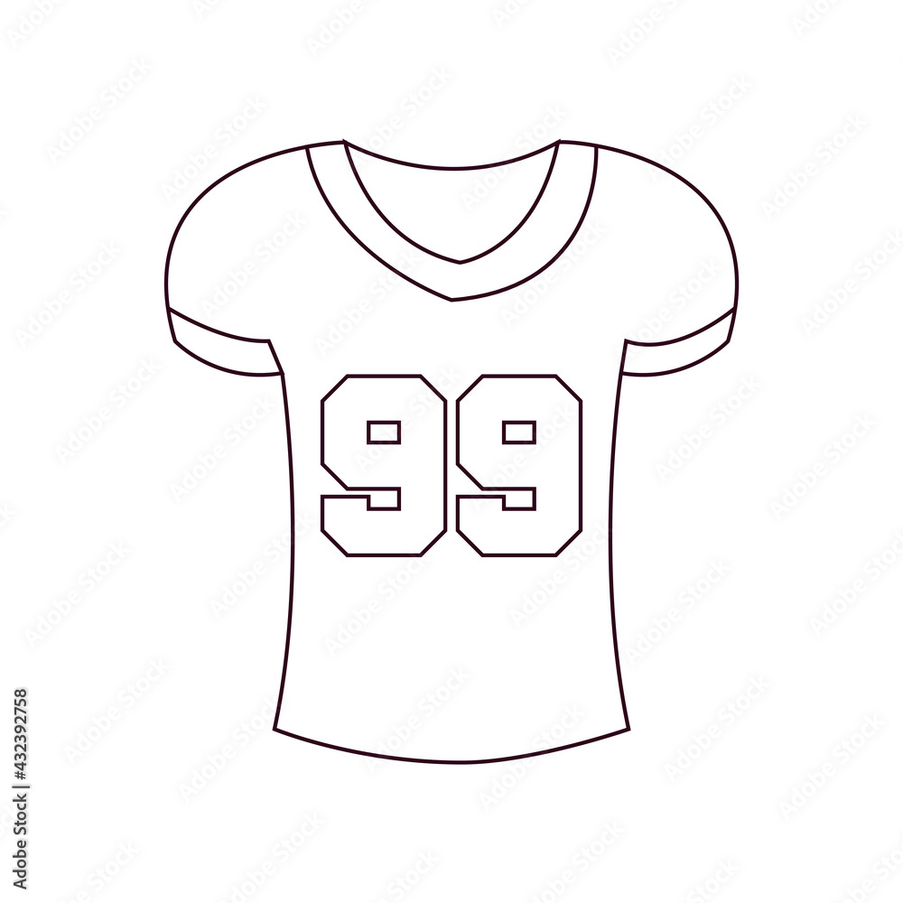 Isolated american football player shirt Isolated american football player shirt