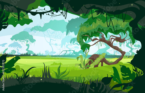 Jungle Landscape Illustration