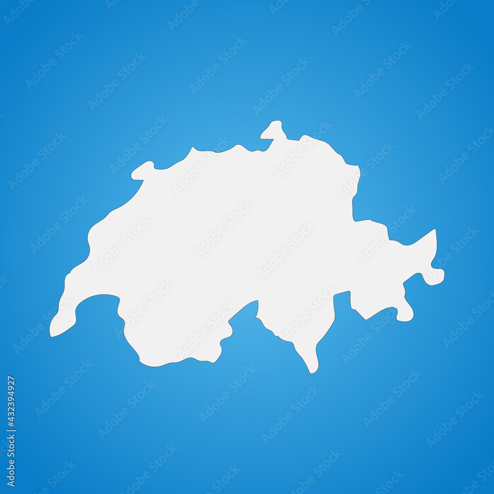 Highly detailed Switzerland map with borders isolated on background Highly detailed Switzerland map with borders isolated on background