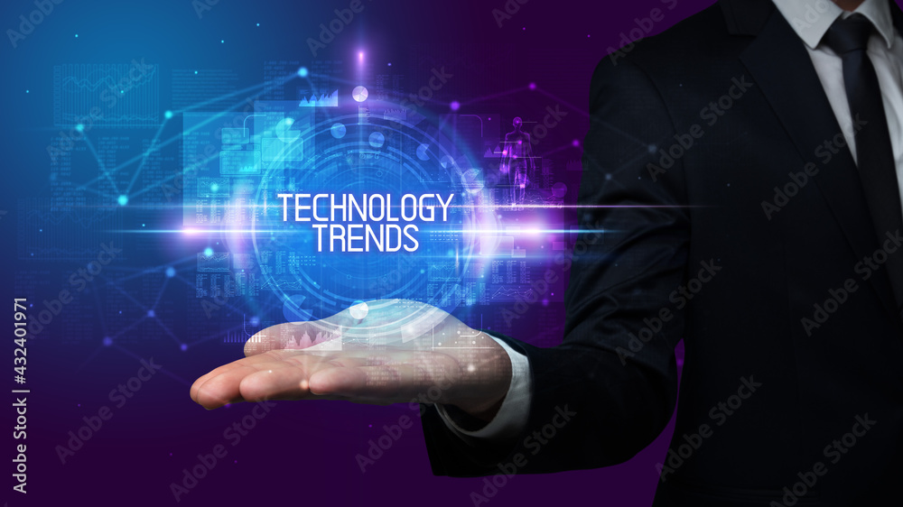 Man hand holding digital technology concept Man hand holding digital technology concept