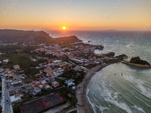 canal damour beach sunset aerial view photo