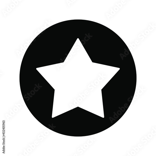 Star icon vector flat in trendy design color editable
