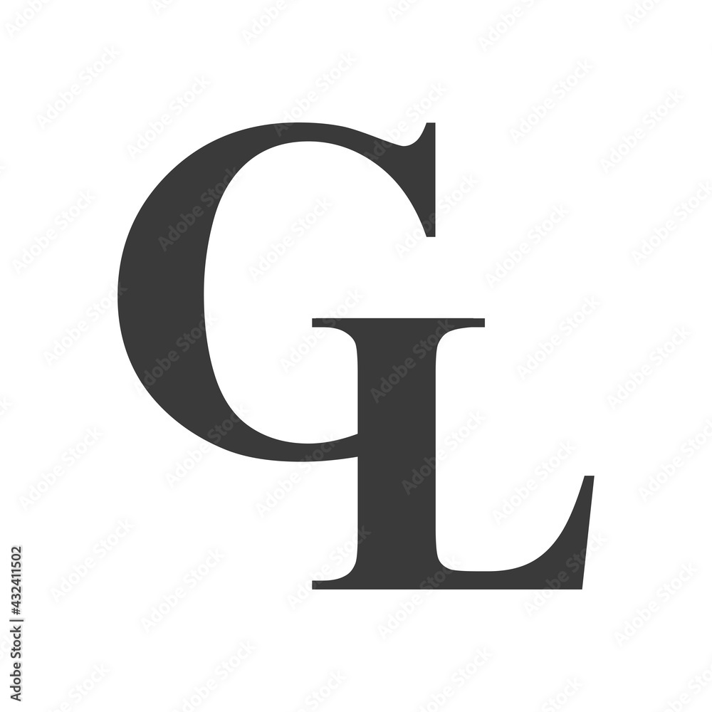 Creative abstract letter gl logo design. Linked letter lg logo design. - obrazy, fototapety, plakaty 