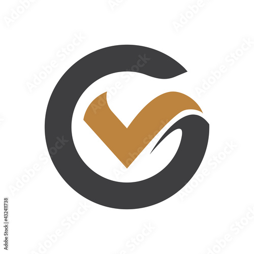 Alphabet letters monogram icon logo of LG GL