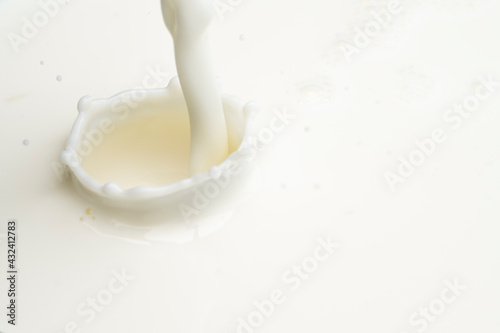 Close up splash milk 