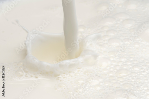 Close up splash milk 