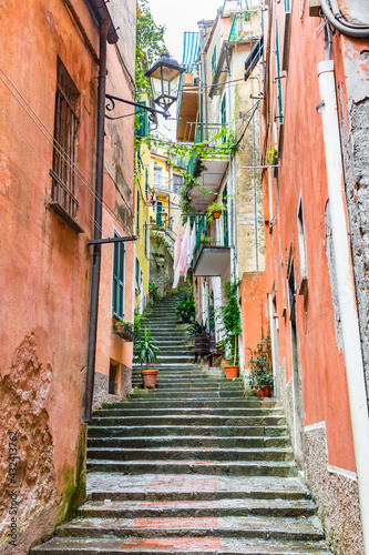 Stairs and street of Monterosso  Cinque Terre  Italy