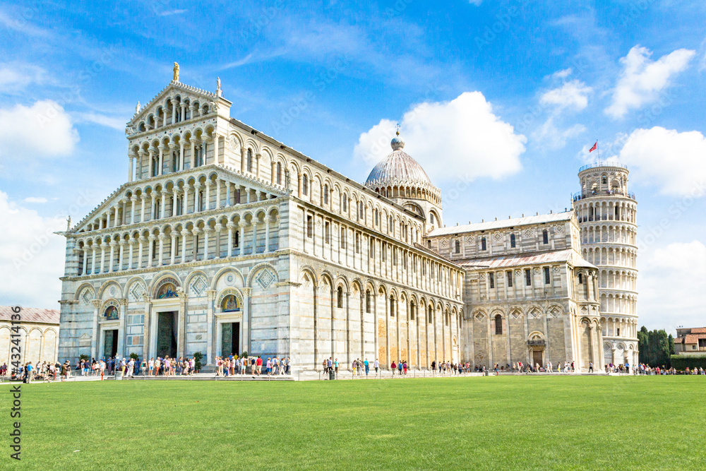 Pisa, Leaning Tower of Pisa, Built Structure, Cathedral, Church. Piazza Del Duomo, Tuscany, Italy