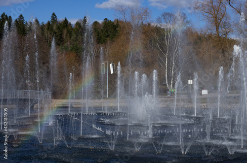 rainbow in the fountain