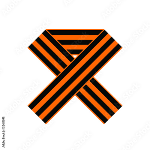 St. George ribbon. Victory Day on May 9. 76 years since the end of the Great Patriotic War. The style of constructivism in the USSR. Victory in the war. Георгиевская лента, День Победы 9 мая.
