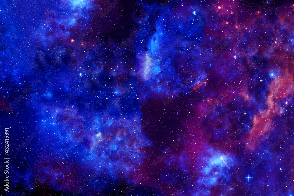 Beautiful space nebula. Purple. Elements of this image were furnished by NASA.