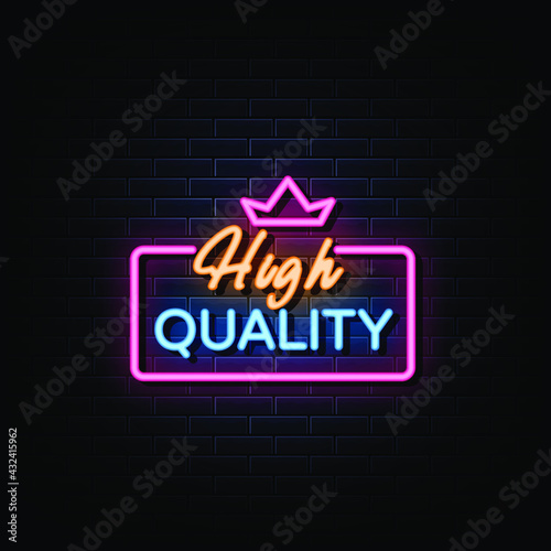 High Quality Neon Signs Style Text Vector