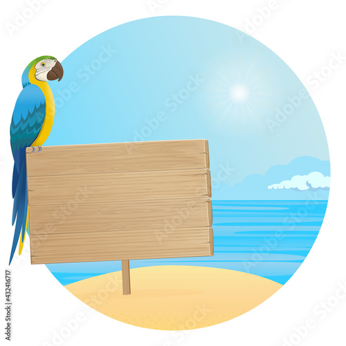 Vector illustration - Blackboard, wood table. Banner, site, poster template with place for your text.