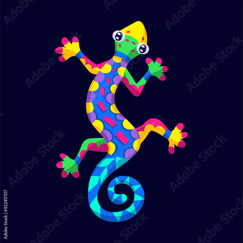 Alebrije of an iguana Mexican culture