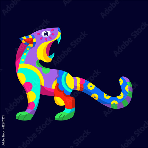 Alebrije of a panther Mexican culture