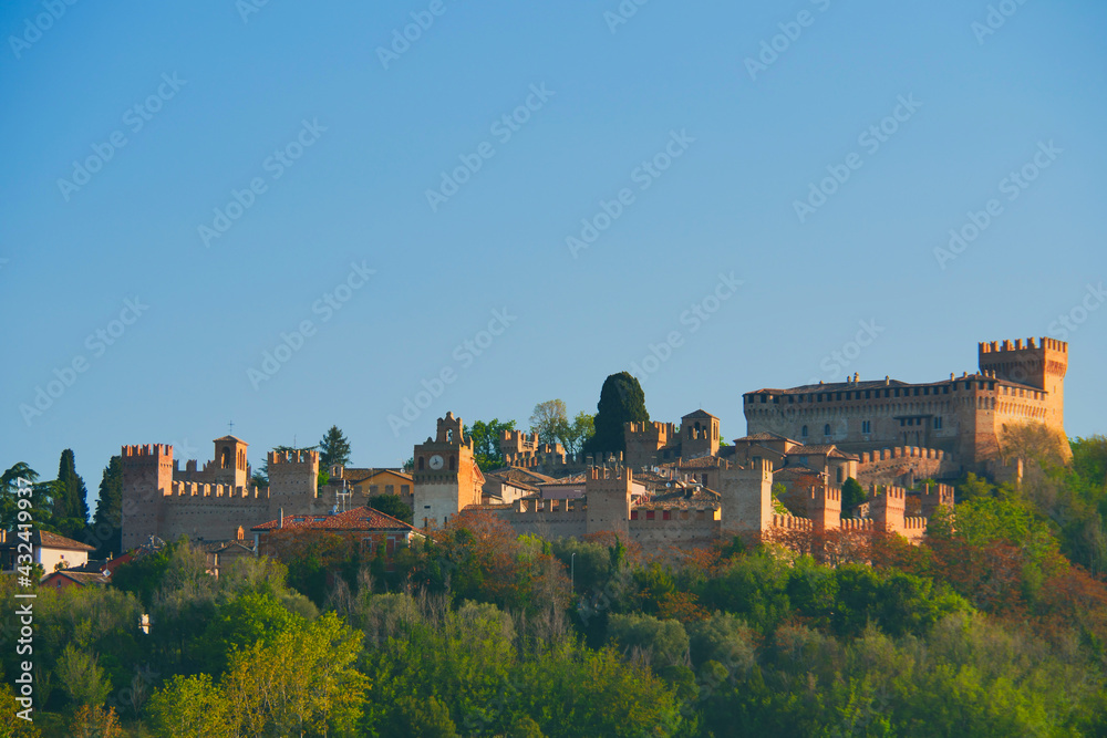 View of Gradara fortress. Marche Region, Italy