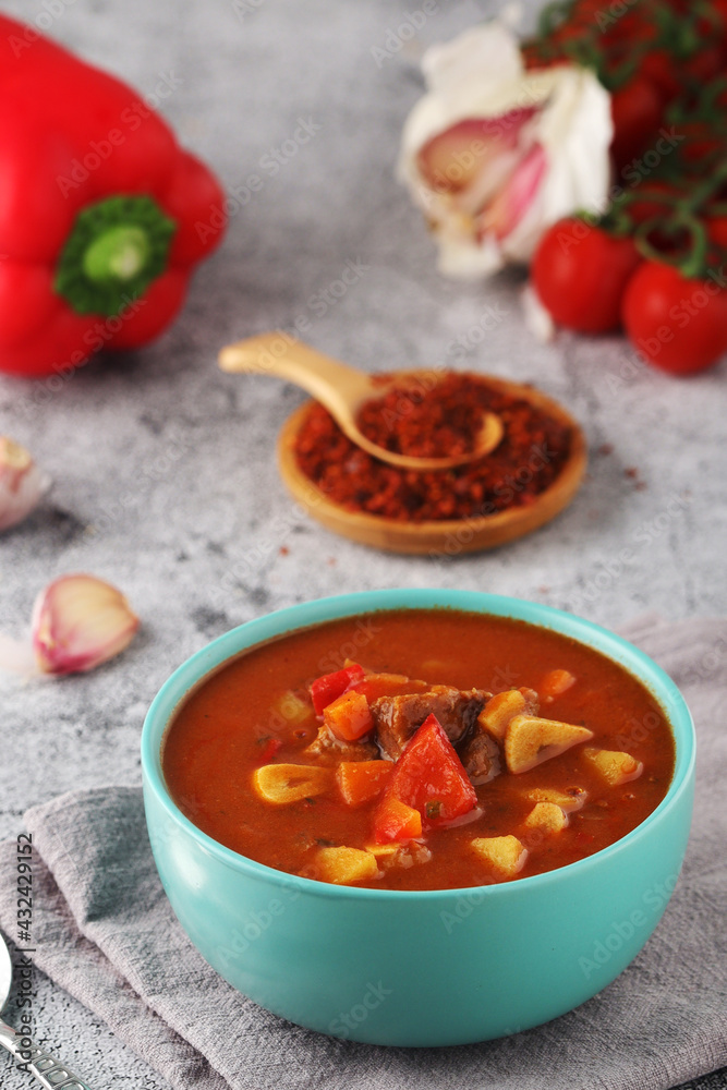 Traditional Hungarian meat stew - Goulash Traditional Hungarian meat stew - Goulash