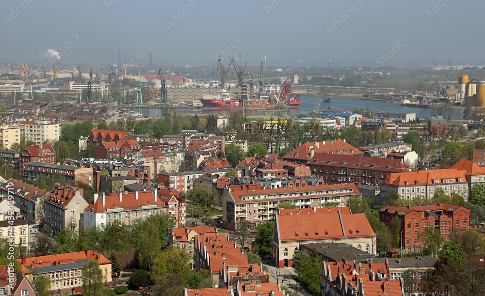 View at Gdansk shipyard , Poland