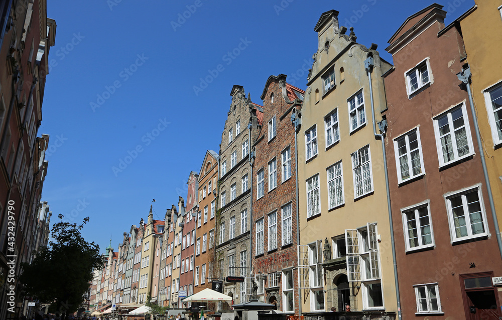 17th century street in Gdansk, Poland