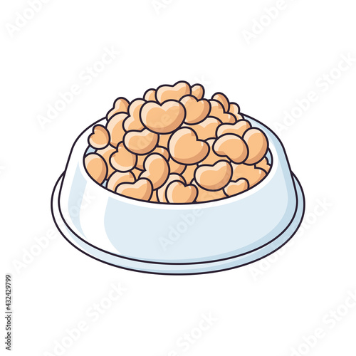 Pet food bowl isolated