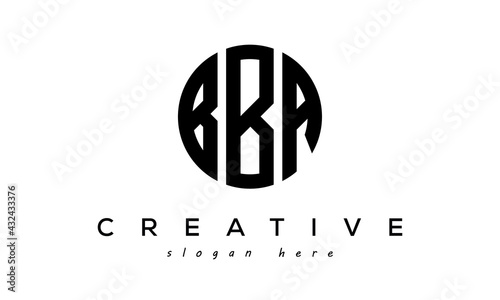 Letters BBA creative circle logo design vector