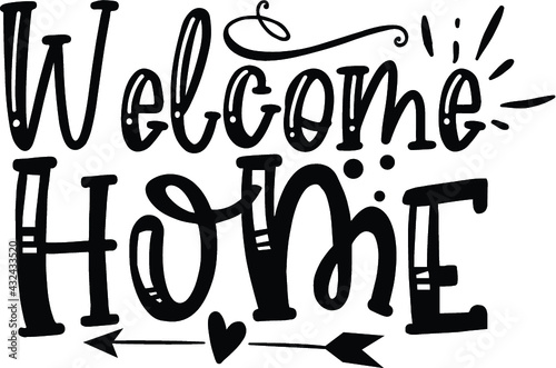 Typography Design Welcome Home
