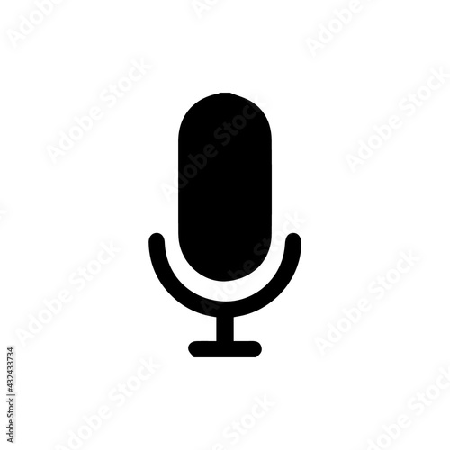 Mirophone icon. Mike symbol isolated on white background.