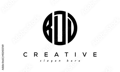 Letters BDD creative circle logo design vector