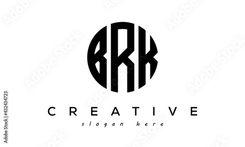 Letters BRK creative circle logo design vector photo