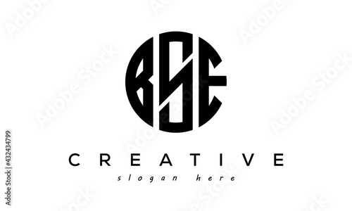 Letters BSE creative circle logo design vector photo