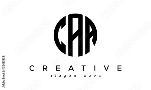 Letters CAA creative circle logo design vector photo