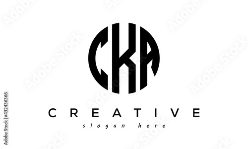 Letters CKA creative circle logo design vector photo