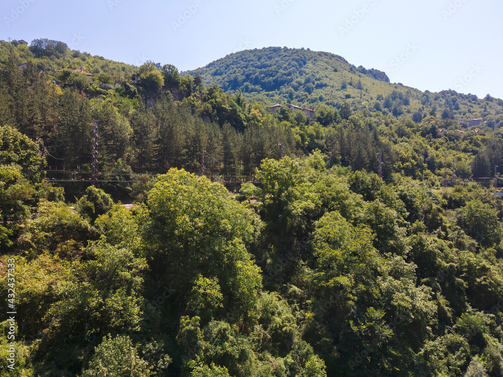 Aerial view of Iskar river Gorge, Balkan Mountains, Bulgaria Aerial view of Iskar river Gorge, Balkan Mountains, Bulgaria