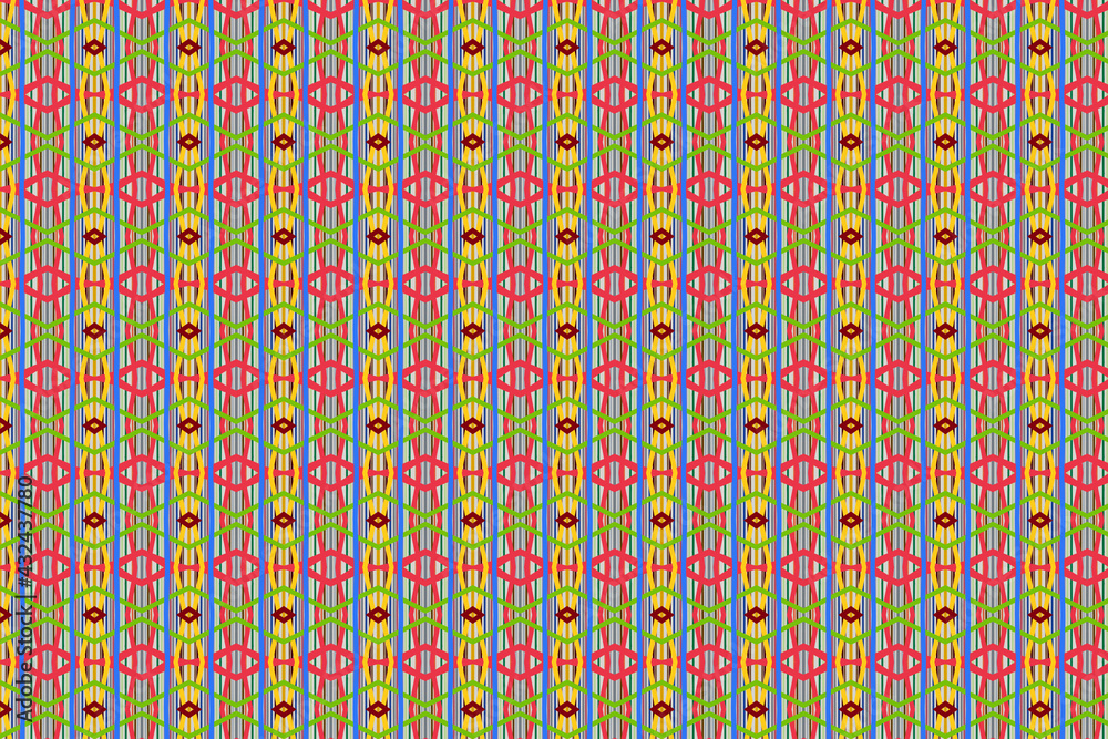 Vector colorful striped seamless pattern. Summer modern surface design with vertical