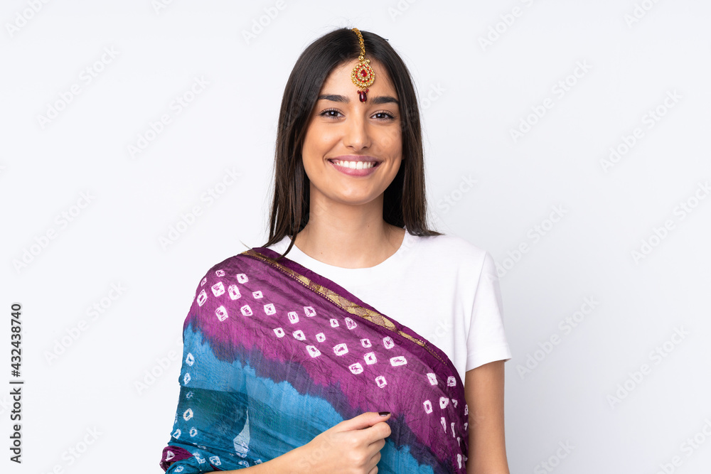 Young Indian woman isolated on white background Young Indian woman isolated on white background
