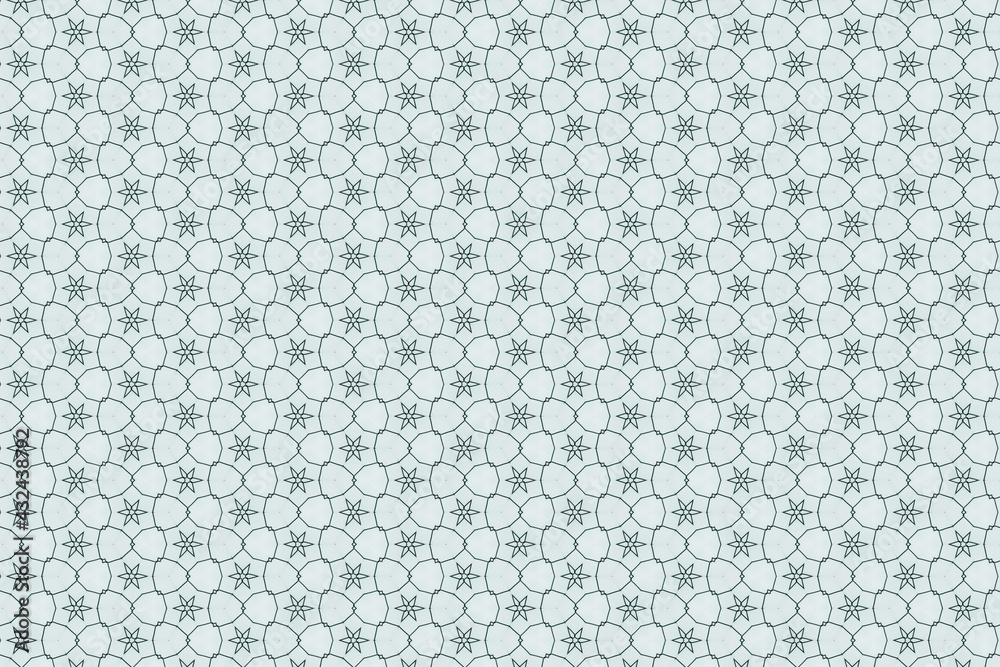 White flower on white background. Simply floral pattern. Cute seamless texture. Seamless pattern stars on background for fabric, textile, clothes, tablecloths,s, and other things.