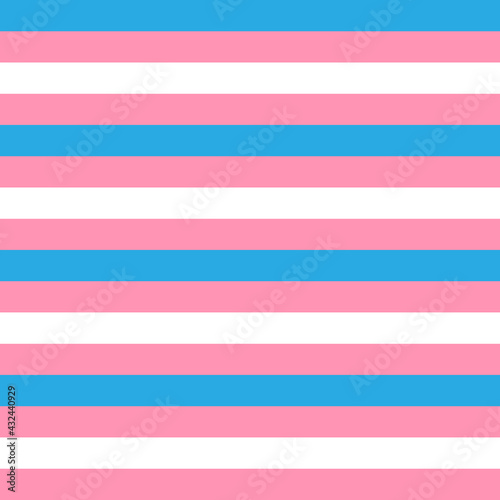 Vector seamless pattern of flat transsexual transgender flag isolated on white background