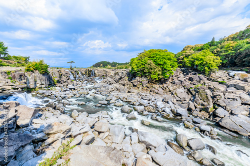 春の曽木の滝 鹿児島県伊佐市 Soginotaki waterfall in spring Kagoshima-ken Isa city