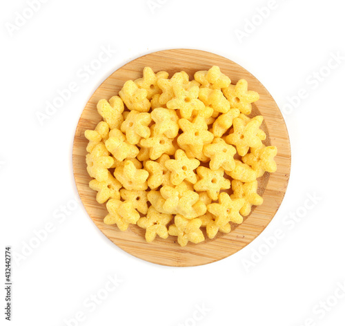 Tablou pe pânză star-shaped cornflakes on a plate