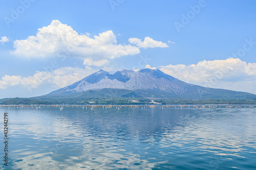 道の駅たるみずから見た桜島 鹿児島県垂水市 Sakurajima seen from Tarumizu Kagoshima-ken Tarumizu city