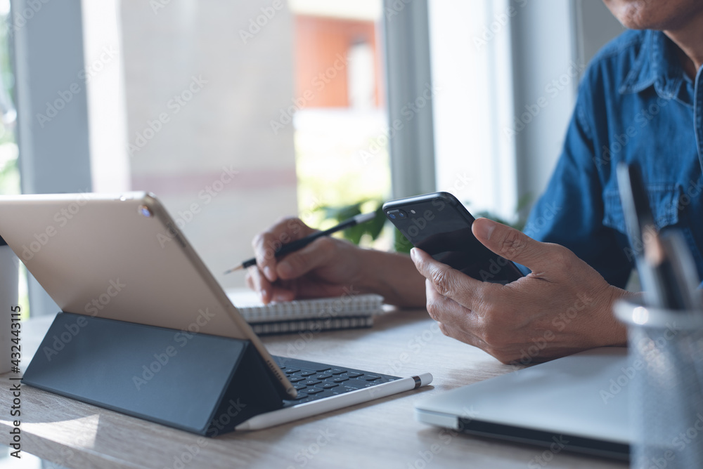 Student studying online class from home Student studying online class from home