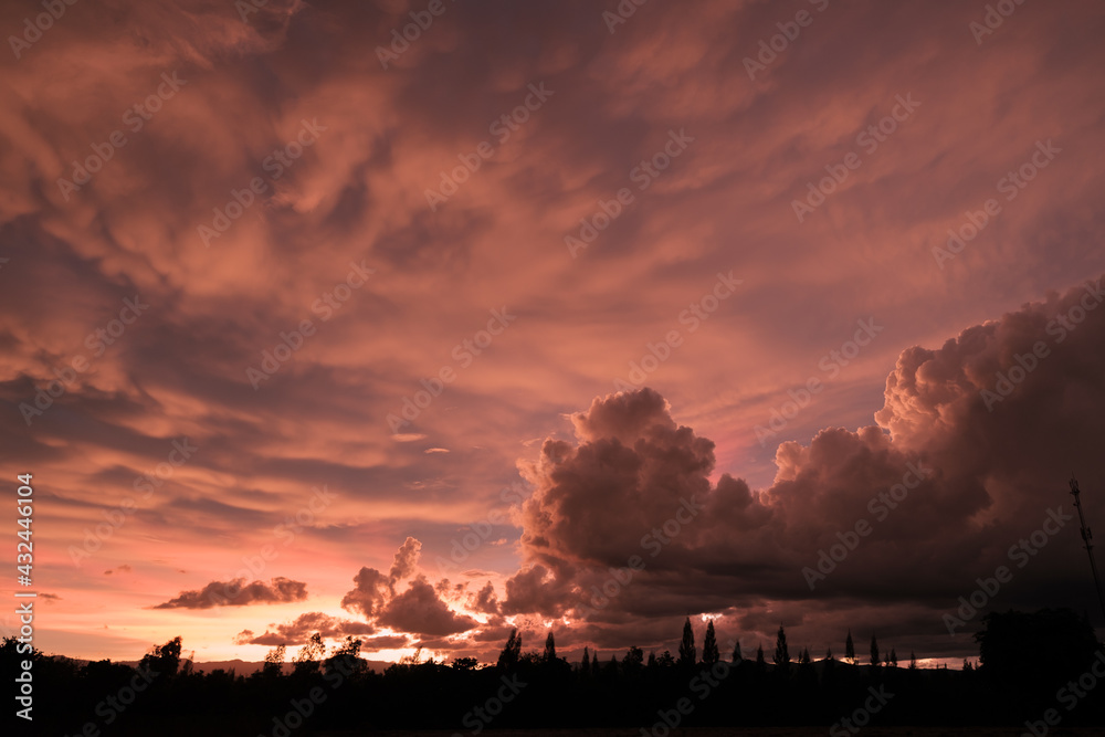 Obraz premium Dramatic sky background